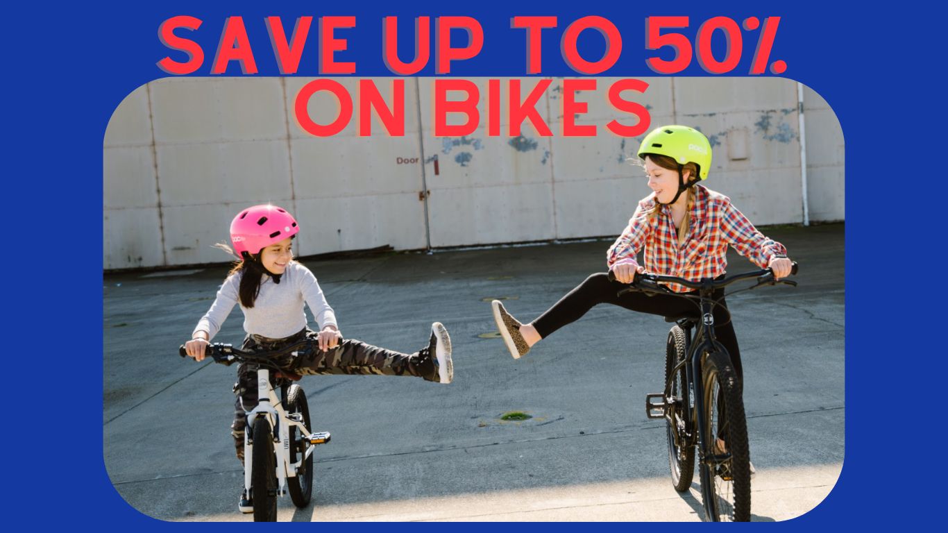 kids bike sale. save up to 50%